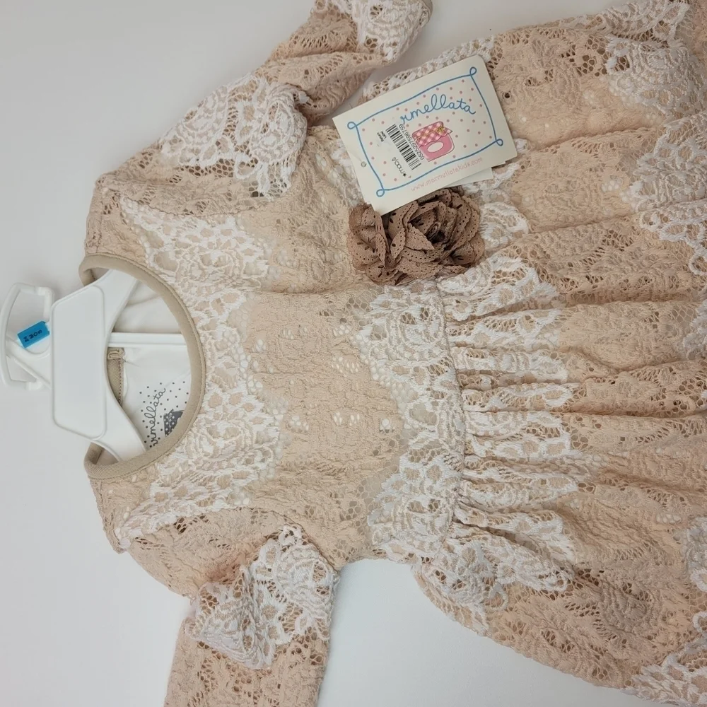 Kids lace dress with leggins marmellata